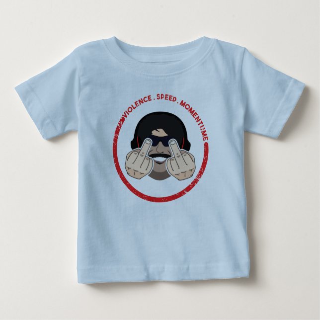 T-shirt Pour Bébé Dr. Manque De Respect Violence Vitesse Momentum T- (Devant)