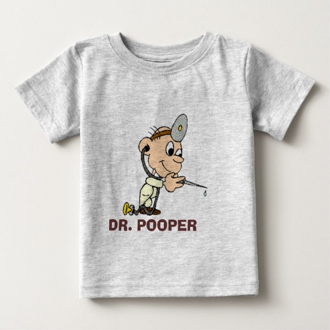 T-SHIRT POUR BÉBÉ DR POOPER (Devant)