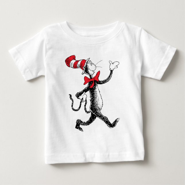 T-shirt Pour Bébé Dr Seuss | Chat dans la marche des chats Casquette (Devant)