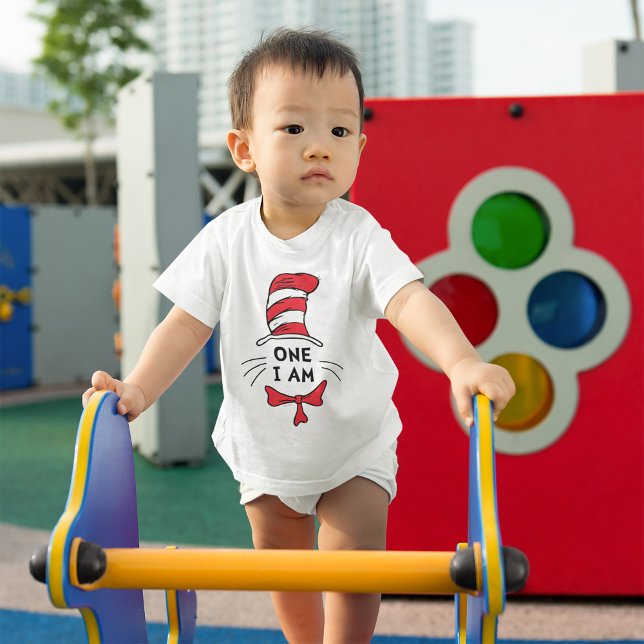 T-shirt Pour Bébé Dr Seuss | Chat dans le Casquette - Un je suis (Créateur téléchargé)
