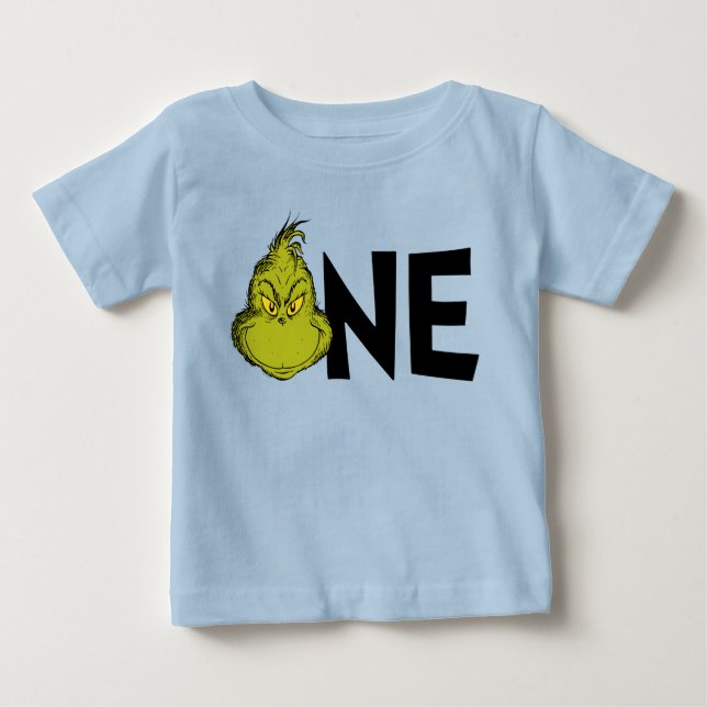 T-shirt Pour Bébé Dr Seuss | Grinch Winter 1er anniversaire (Devant)