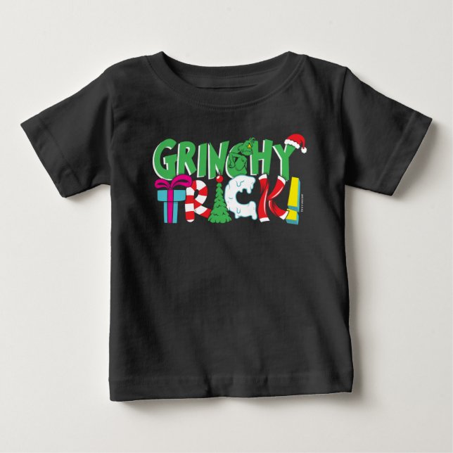 T-shirt Pour Bébé Dr. Seuss | Grincheux Trick (Devant)