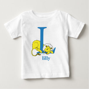 T-shirt Pour Bébé Dr Seuss's ABC : Lettre L - Blue   Add Your Name