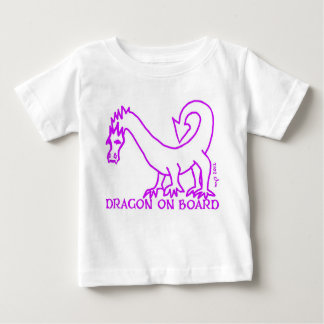 T-shirt Pour Bébé DRAGON À BORD ! MAGENTA 2 de pièce en t de bébé