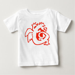 T-shirt Pour Bébé DRAGON À BORD ! ROUGE de pièce en t de bébé