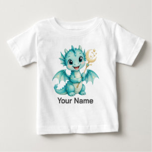 T-shirt Pour Bébé Dragon Bébé Mignon Personnalisé avec Baguette de L