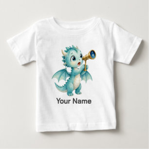 T-shirt Pour Bébé Dragon bébé mignon personnalisé avec télescope