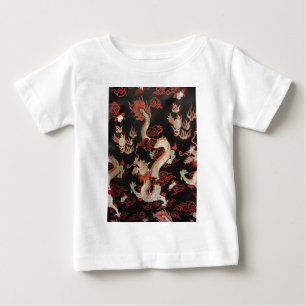 T-shirt Pour Bébé Dragon chinois d'argent