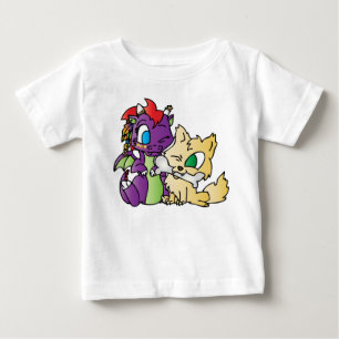 T-shirt Pour Bébé Dragon et loup de bébé