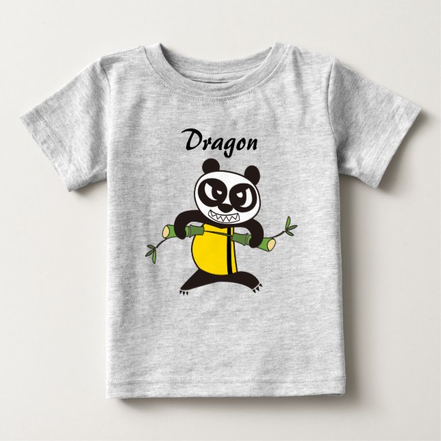 T-shirt Pour Bébé Dragon Panda (Devant)