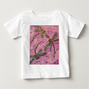 T-shirt Pour Bébé Dragonflies rose Fizz