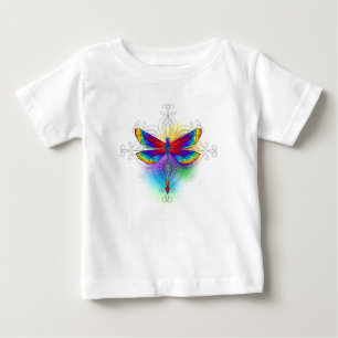 T-shirt Pour Bébé Dragonfly en arc-en-ciel