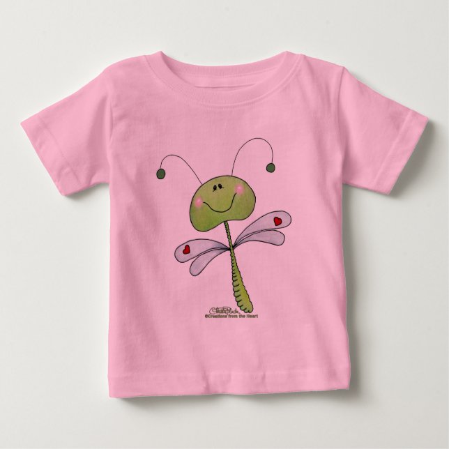 T-shirt Pour Bébé Dragonfly with Hearts (Devant)