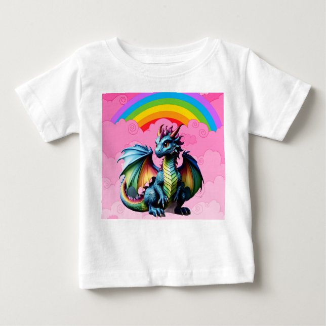 T-shirt Pour Bébé Dragons Mignons (Devant)