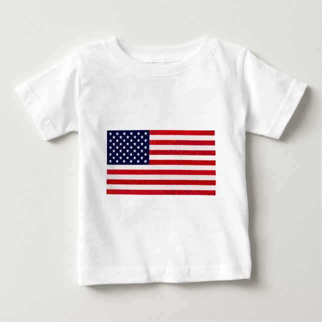 T-shirt Pour Bébé Drapeau américain (Devant)