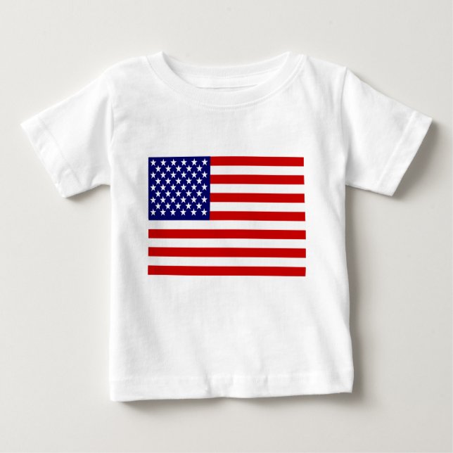 T-shirt Pour Bébé Drapeau américain (Devant)