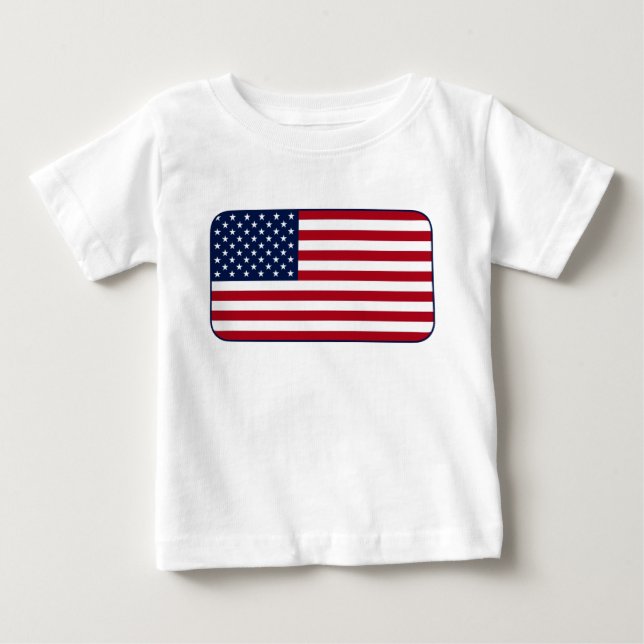 T-shirt Pour Bébé Drapeau américain (Devant)