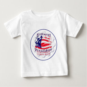T-shirt Pour Bébé Drapeau américain coloré couleurs Hillary pour USA