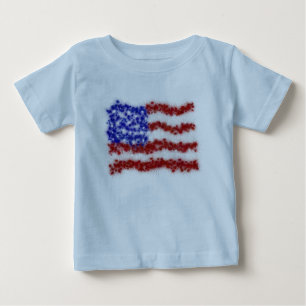 T-shirt Pour Bébé Drapeau américain de bannière étoilée de feux