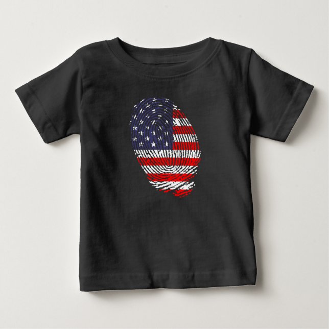 T-shirt Pour Bébé Drapeau américain, Drapeau américain (Devant)