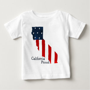 T-shirt Pour Bébé Drapeau américain Fier Bold Californie