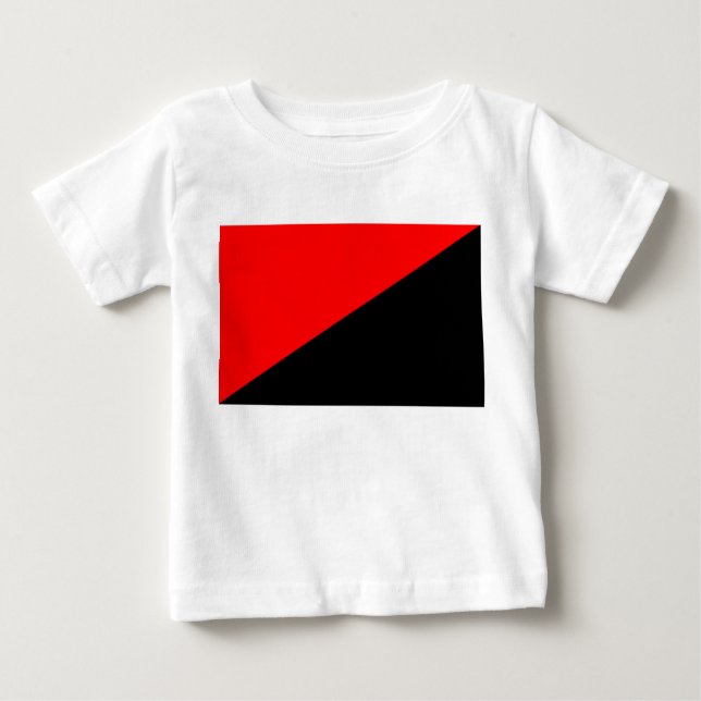 T-shirt Pour Bébé Drapeau anarchiste (Anarchisme) (Devant)