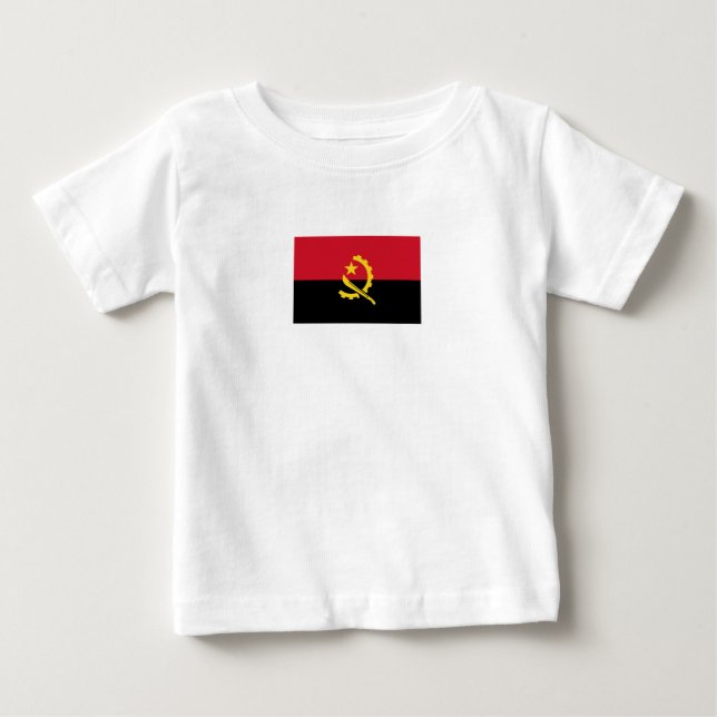 T-shirt Pour Bébé Drapeau angolais patriotique (Devant)
