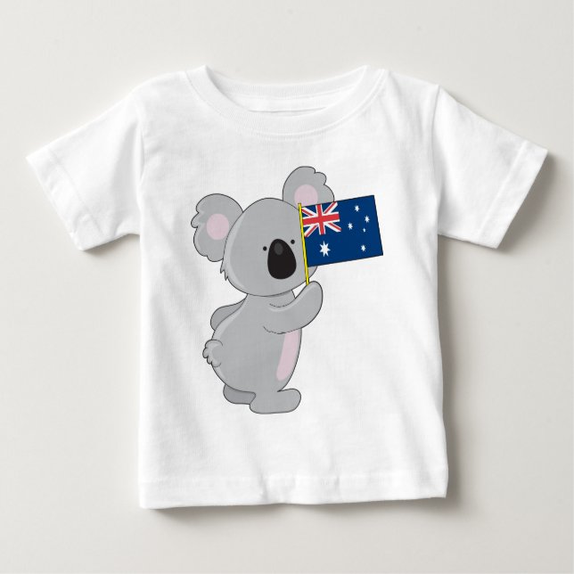 T-shirt Pour Bébé Drapeau australien de Koala (Devant)