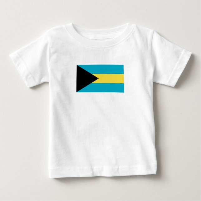 T-shirt Pour Bébé Drapeau bahamien (Devant)