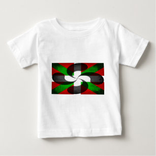 T-shirt Pour Bébé Drapeau basque et croix