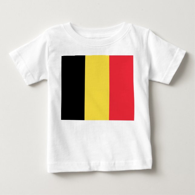 T-shirt Pour Bébé Drapeau belge (Devant)