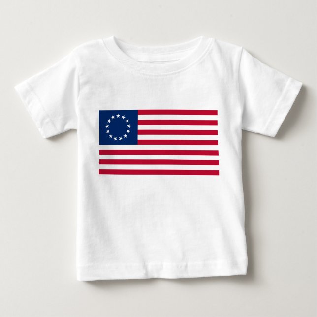 T-shirt Pour Bébé Drapeau Betsy Ross (Devant)