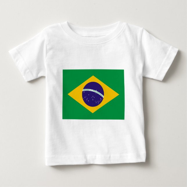 T-shirt Pour Bébé Drapeau brésilien (Devant)