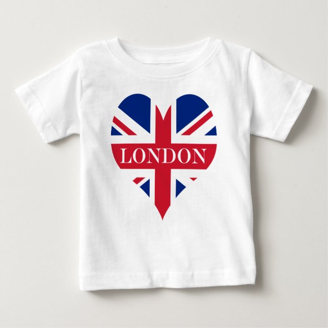 T-shirt Pour Bébé Drapeau britannique Royal Union Jack (Devant)