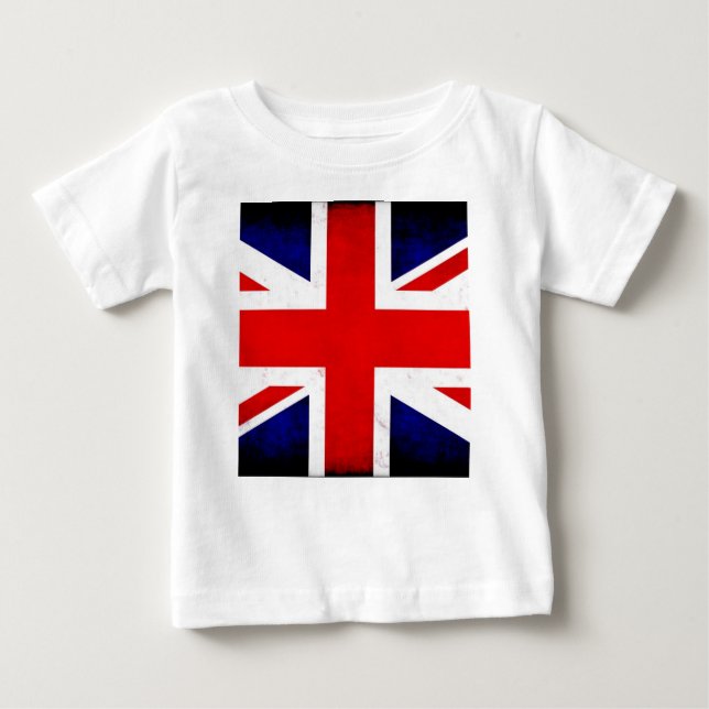T-shirt Pour Bébé Drapeau britannique Union Jack (Devant)