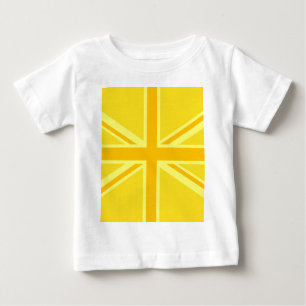 T-shirt Pour Bébé Drapeau britannique Union Jack très jaune