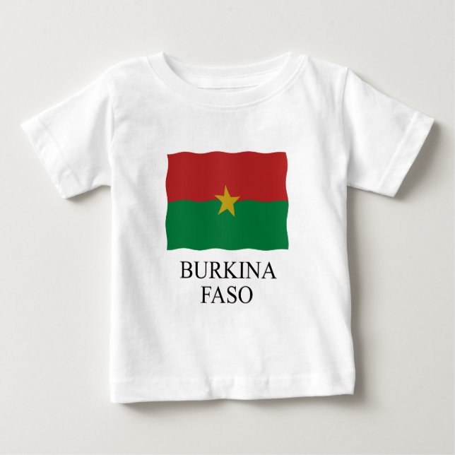 T-shirt Pour Bébé Drapeau Burkina Faso (Devant)
