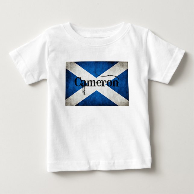 T-shirt Pour Bébé drapeau cameron grunge (Devant)
