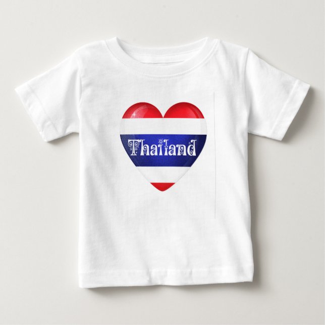 T-shirt Pour Bébé Drapeau cardiaque en Thaïlande (Devant)