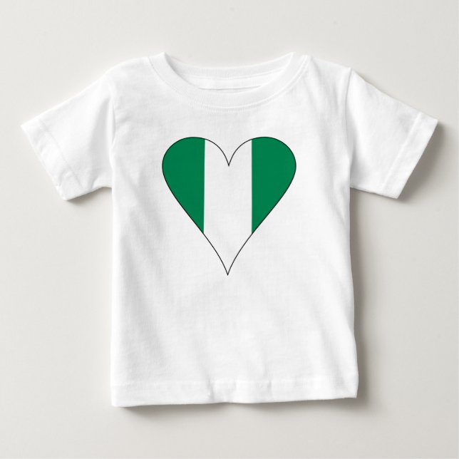 T-shirt Pour Bébé Drapeau cardiaque funky nigérian (Devant)