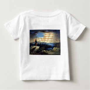 T-shirt Pour Bébé Drapeau céleste américain dans le ciel, Guerre civ