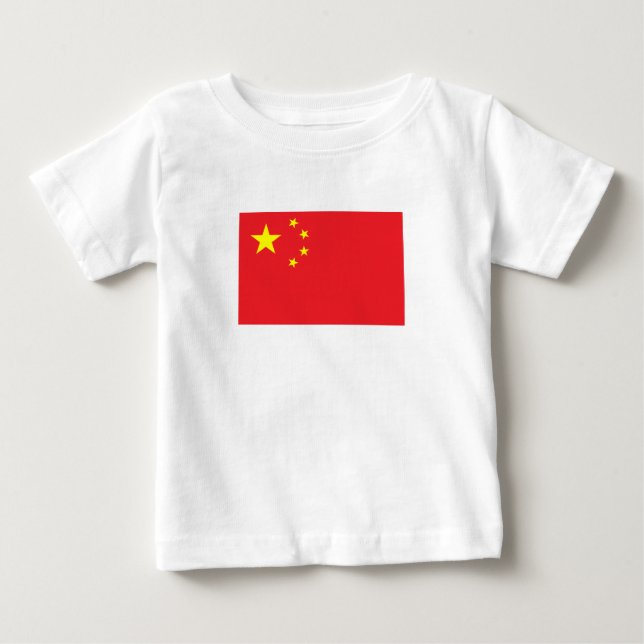T-shirt Pour Bébé Drapeau Chinois (Devant)