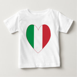 T-shirt Pour Bébé Drapeau Cœur Italien