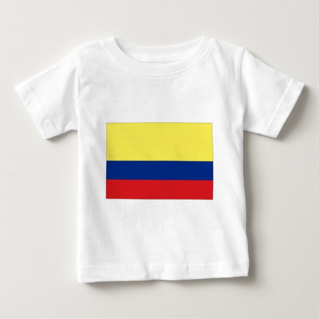 T-shirt Pour Bébé Drapeau Colombie (Devant)