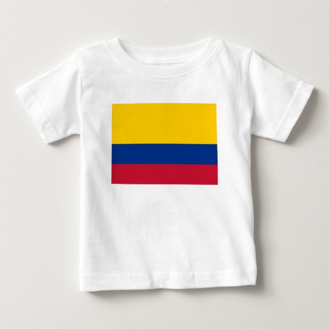 T-shirt Pour Bébé drapeau colombien (Devant)