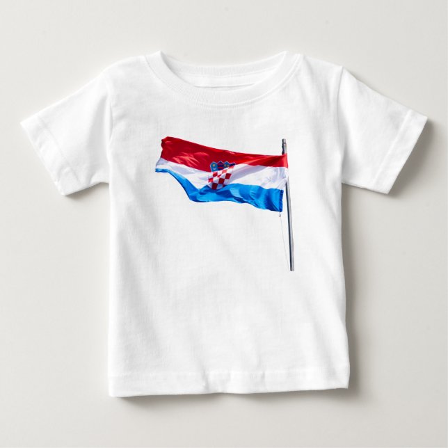 T-shirt Pour Bébé Drapeau croate (Devant)