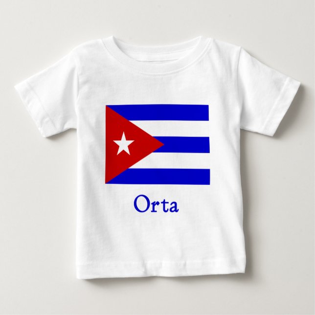 T-shirt Pour Bébé Drapeau cubain d'Orta (Devant)