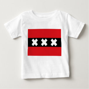 T-shirt Pour Bébé Drapeau d'Amsterdam