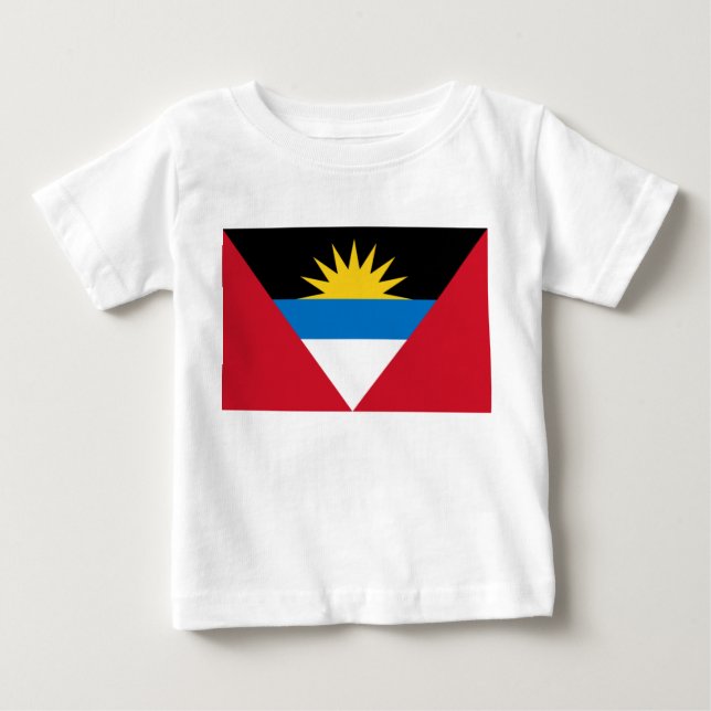 T-shirt Pour Bébé Drapeau d'Antigua-et-Barbuda (Devant)