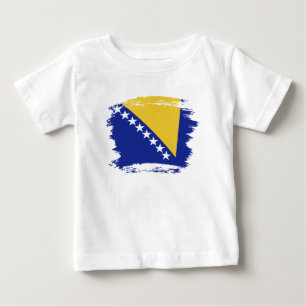 T-shirt Pour Bébé Drapeau de Bosnie-Herzégovine